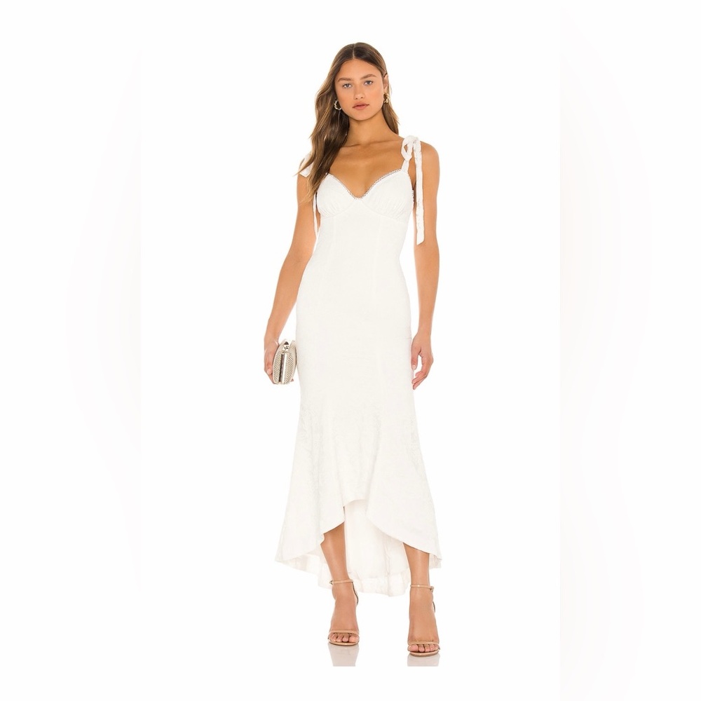 Majorelle Tenleigh Midi Dress in Ivory - Perfect Bachelorette/Bridal Dress!
